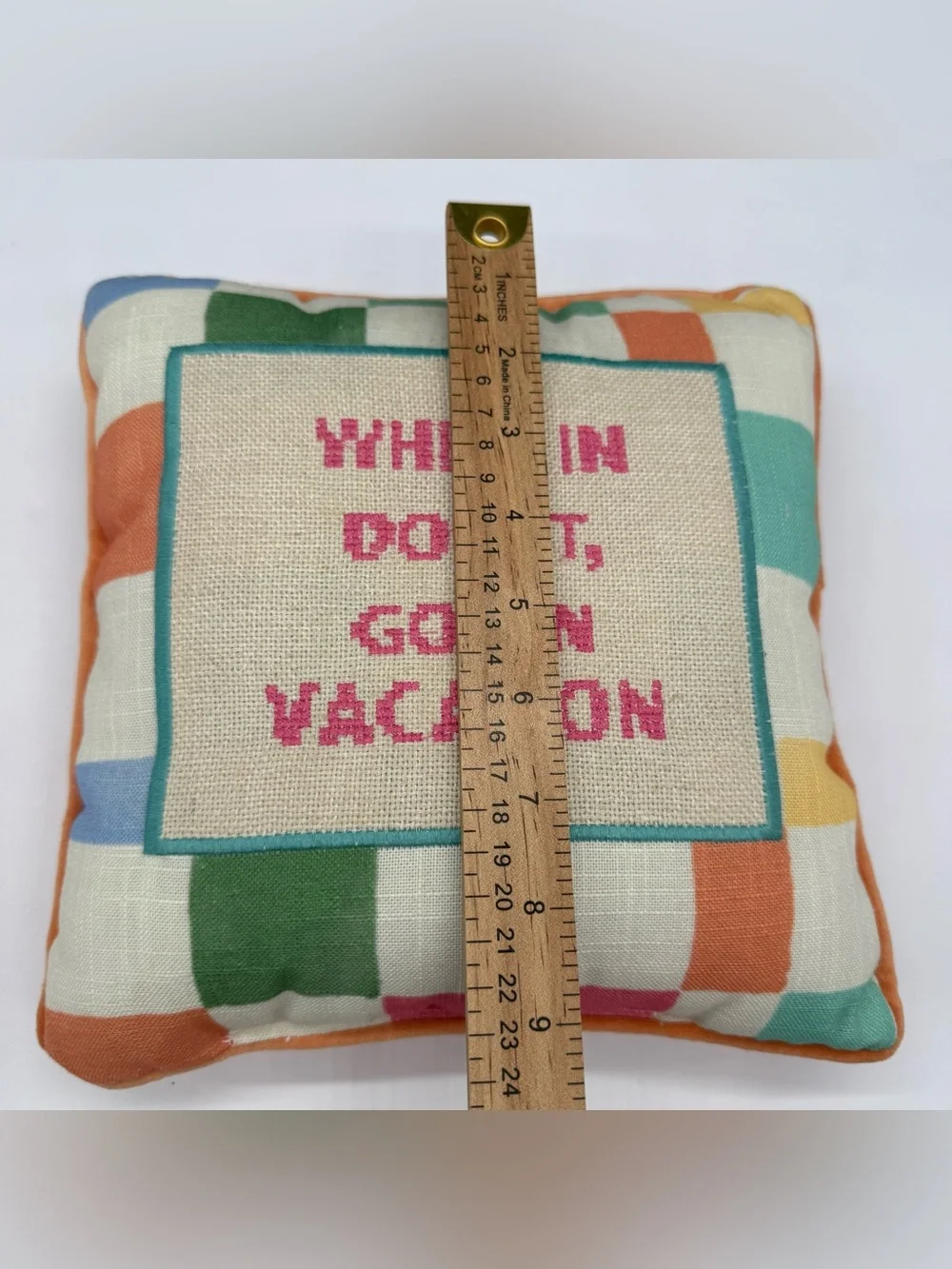 Sm Decorative Throw Pillow Perfect For  Airbnb ~ Guest Room Needlepoint Vacation